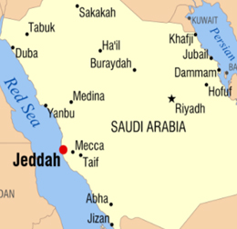 Map of SAUDI ARABIA, JEDDAH