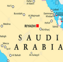Map of SAUDI ARABIA, RIYADH